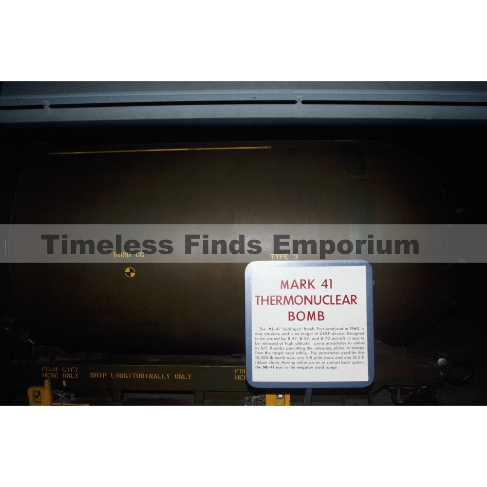1980s 35mm Slide Aviation - Mark 41 thermonuclear bmb and sign